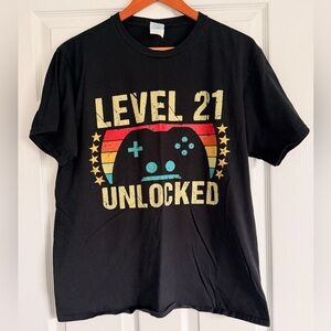 Port and Company Black Level 21 Unlocked Tee Men’s Size L